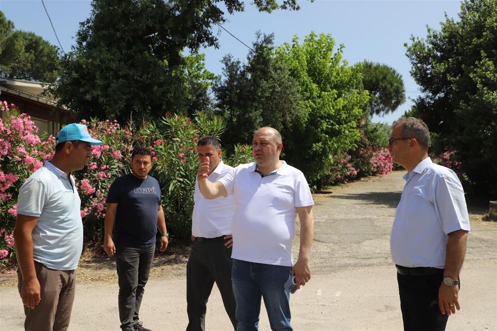 Başkan İbrahim Palaz, Denizkent Mahallesi'nde Devam Eden Yağmur Suyu Altyapı Çalışmalarını İnceledi