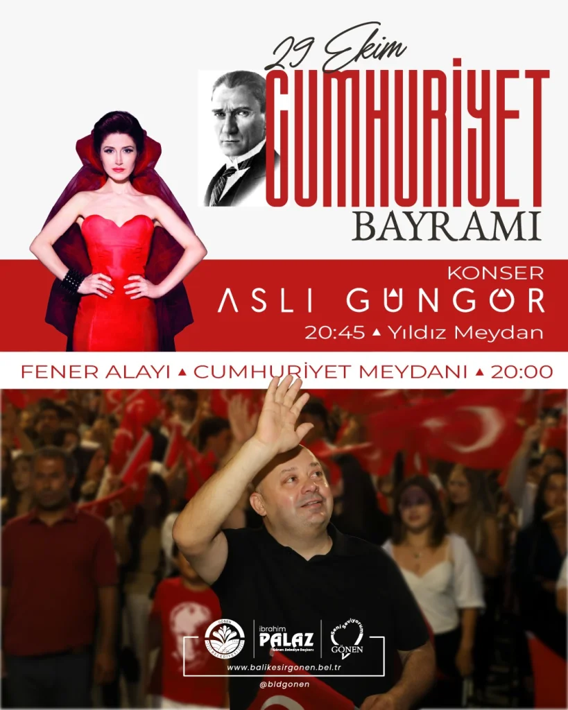 29 Ekim Cumhuriyet Bayramı Fener Alayı ve Aslı Güngör Konseri