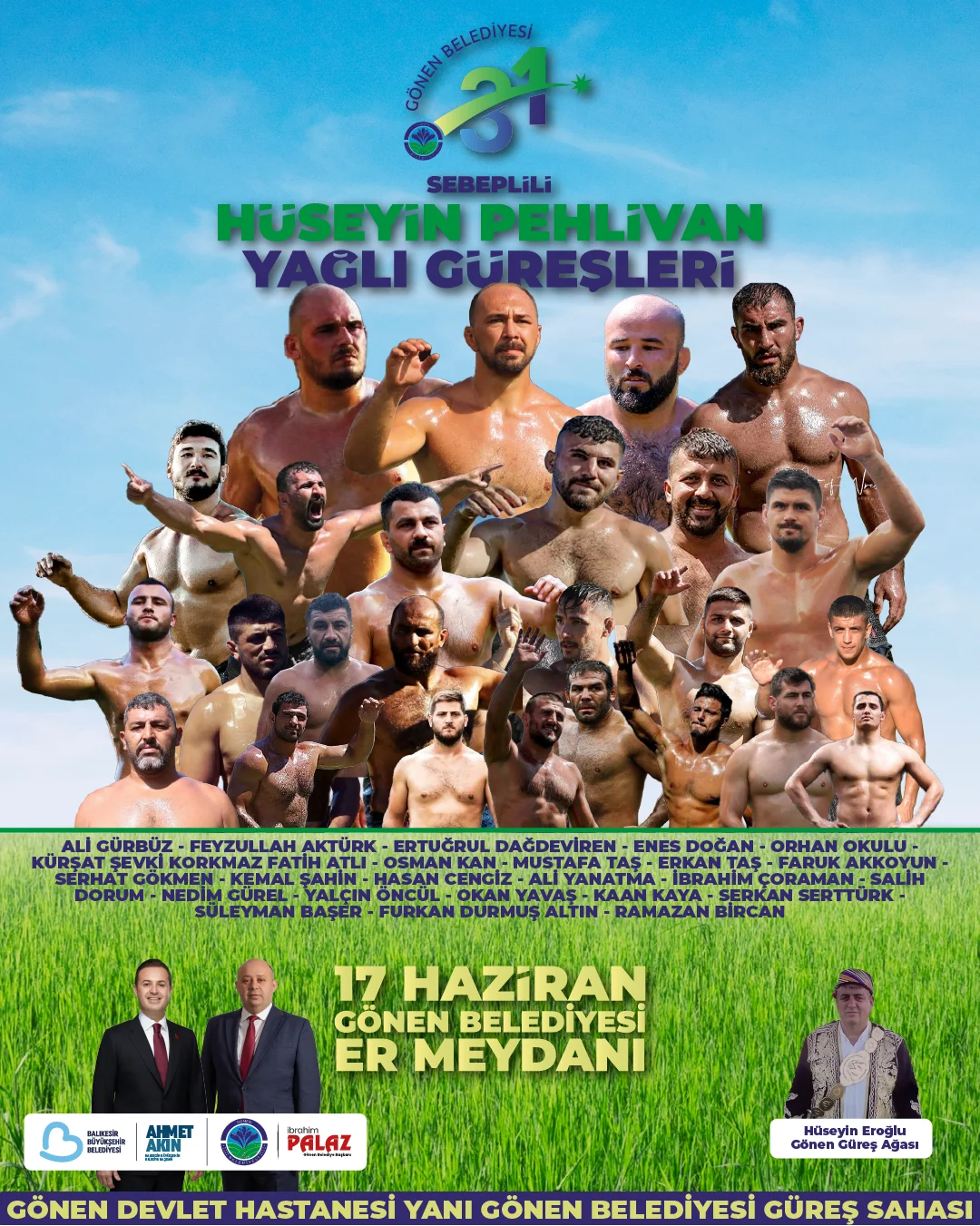 Gönen Belediyesi 31. Sebeplili Hüseyin Pehlivan Yağlı Güreşleri
