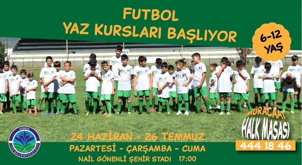 Gönen Belediyesi Yaz Spor Okulları Futbol Kursu Kayıtları Başladı