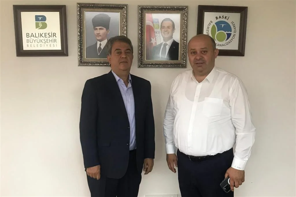 Gönen Belediye Başkanı İbrahim Palaz'dan BASKİ Genel Müdürü Erdoğan Öztürk'e Hayırlı Olsun Ziyareti